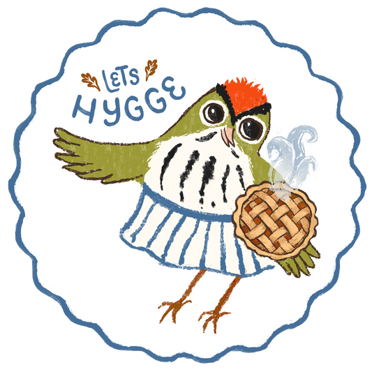 Let's Hygge 3"x3"Sticker