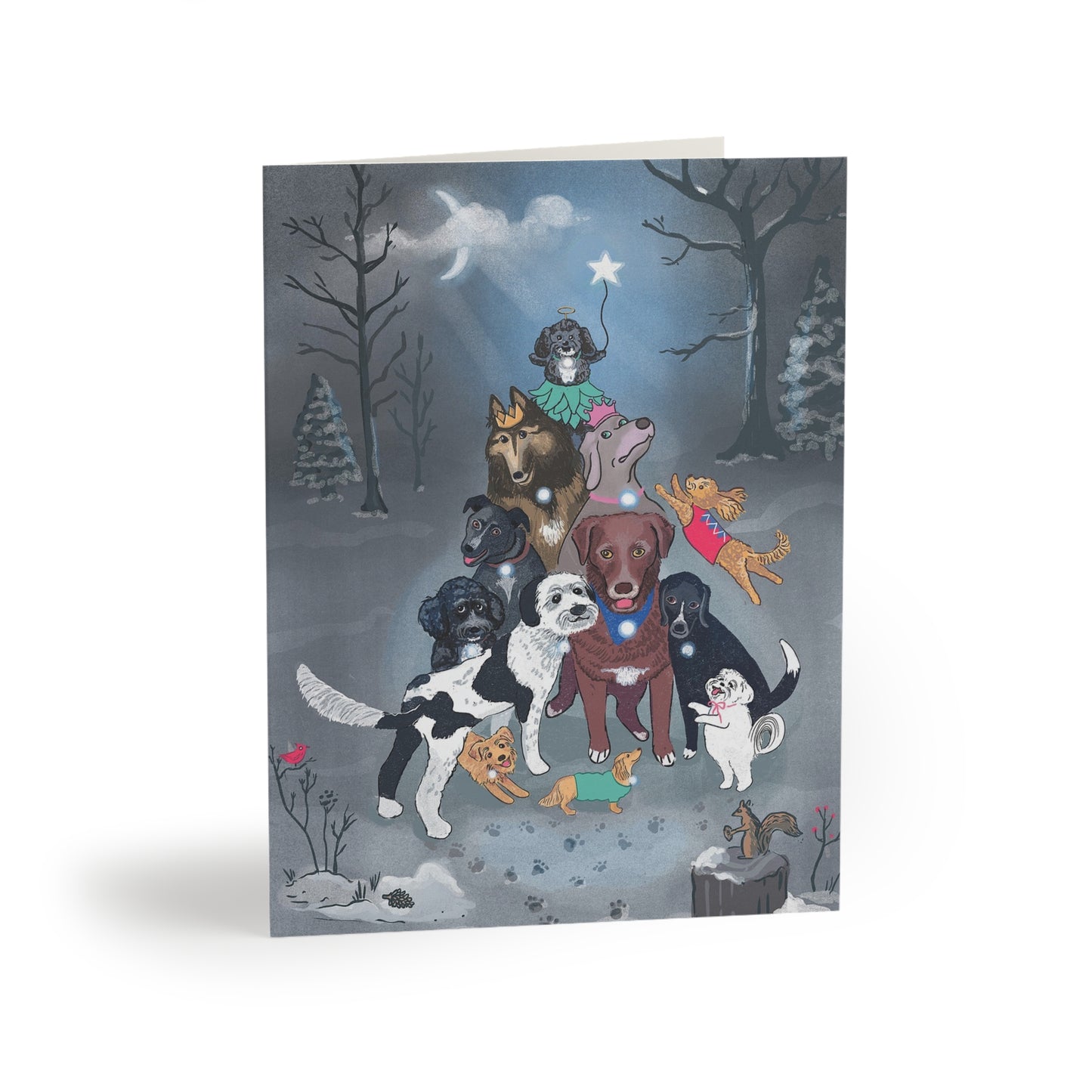 Dog Tree Greeting cards (set of 8)