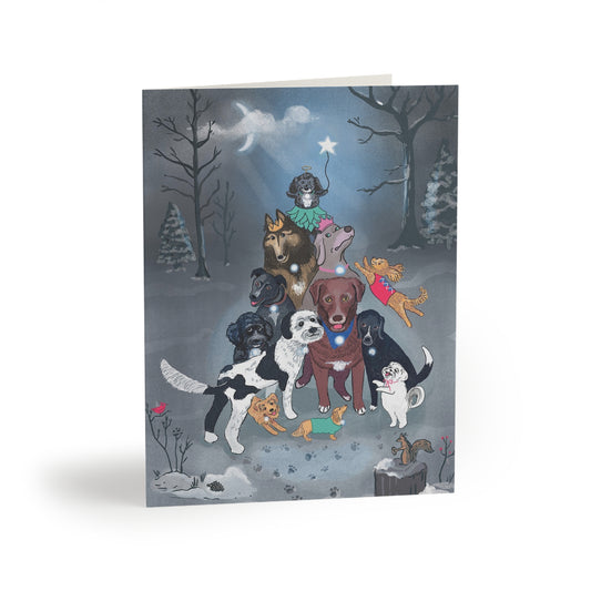 Dog Tree Greeting cards (set of 8)