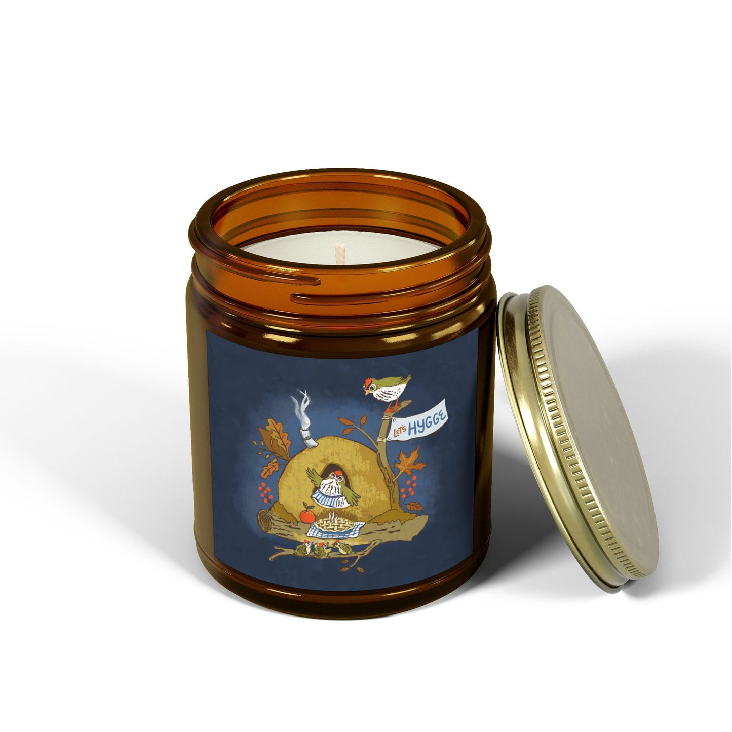 Coconut Apricot Soy Candle — Cozy 'Let's Hygge' Jar (4oz or 9oz)