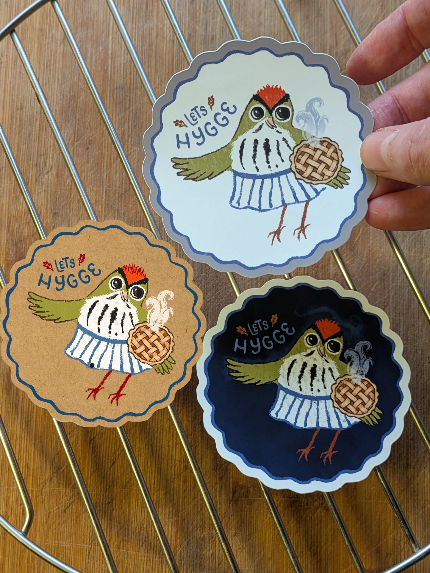 Let's Hygge 3"x3"Sticker