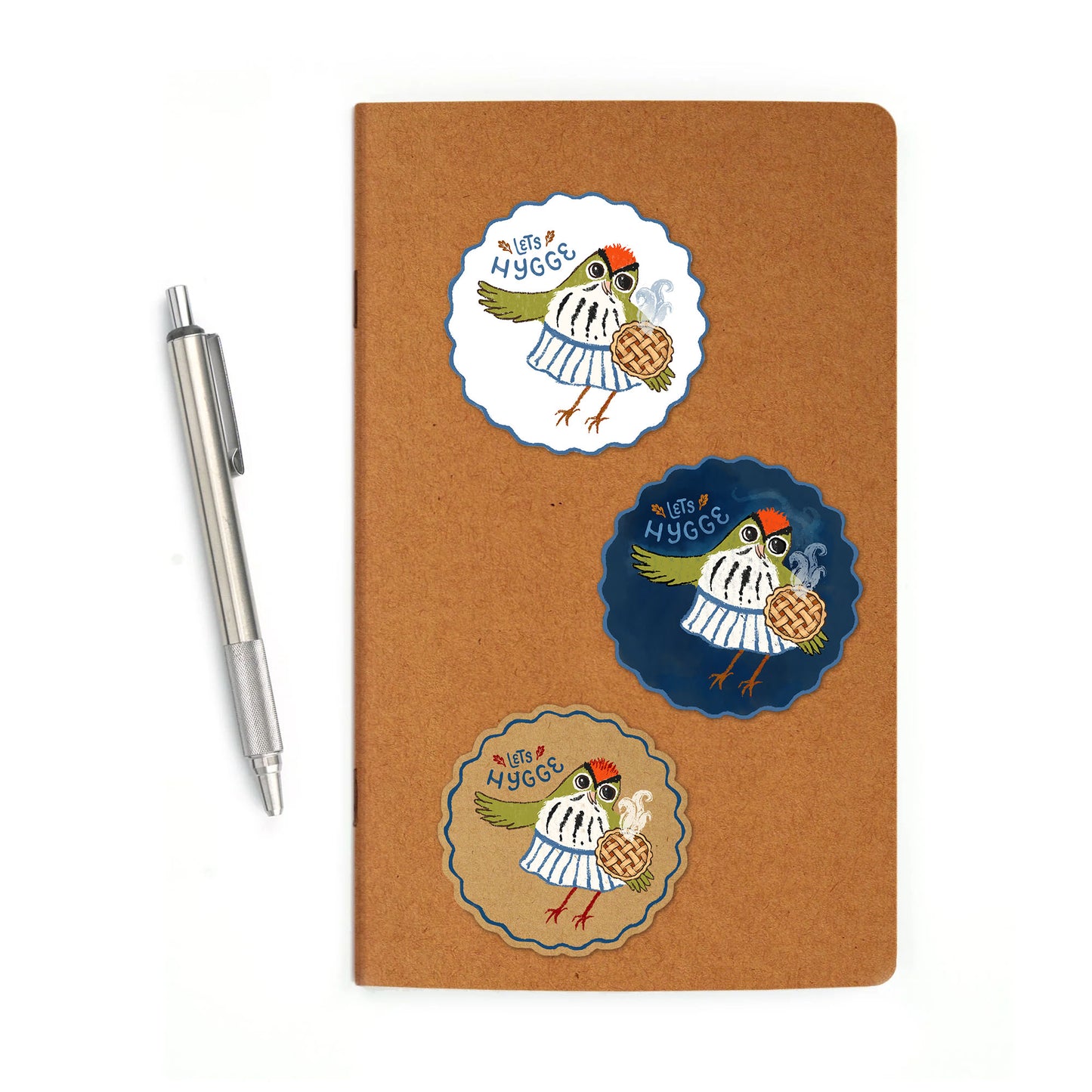 Let's Hygge 3"x3"Sticker